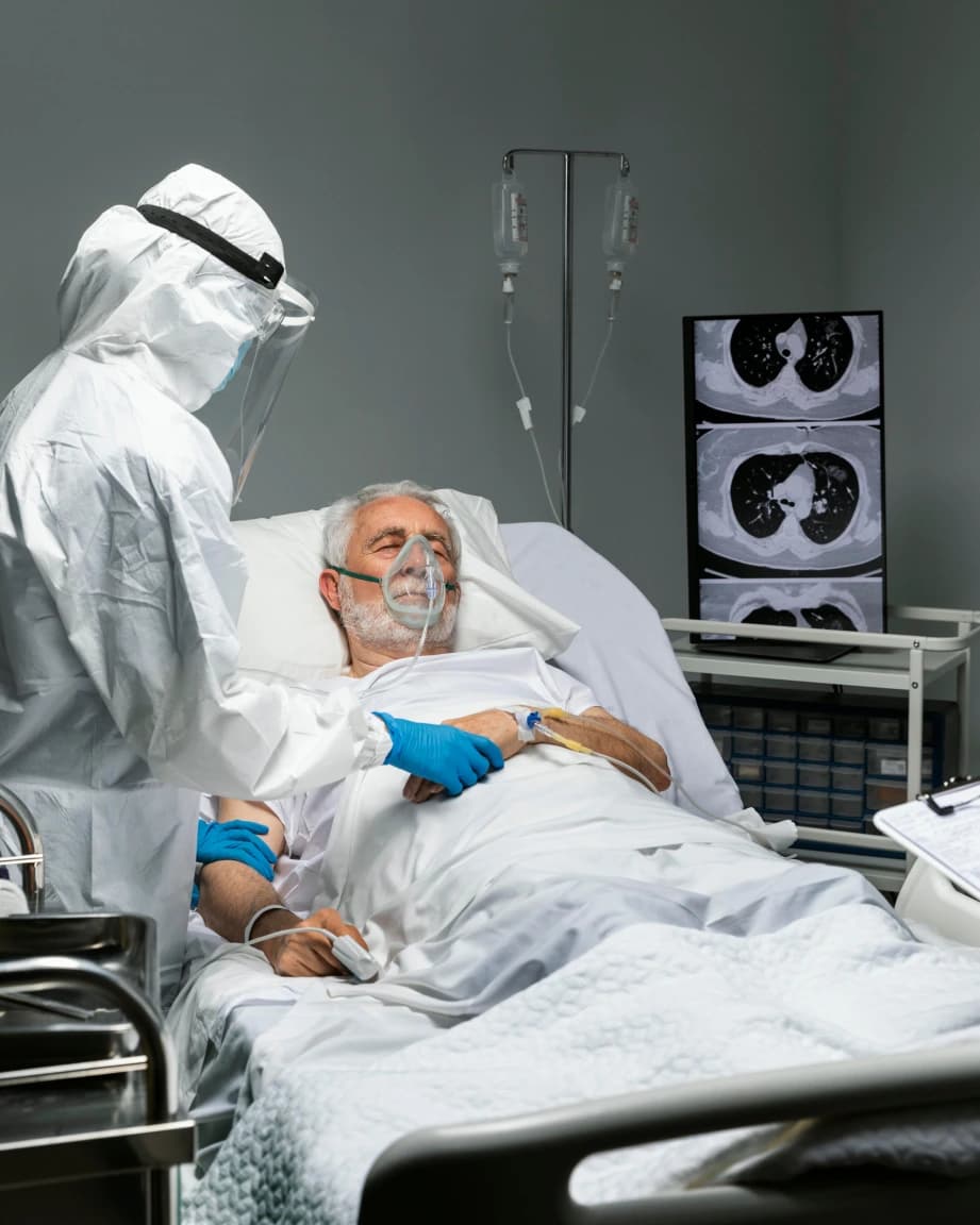 A clinician reviewing infectious disease patient records at a Chicago specialty practice.