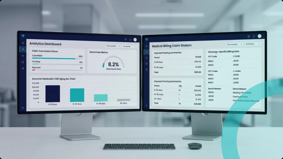 Oncology billing performance dashboard