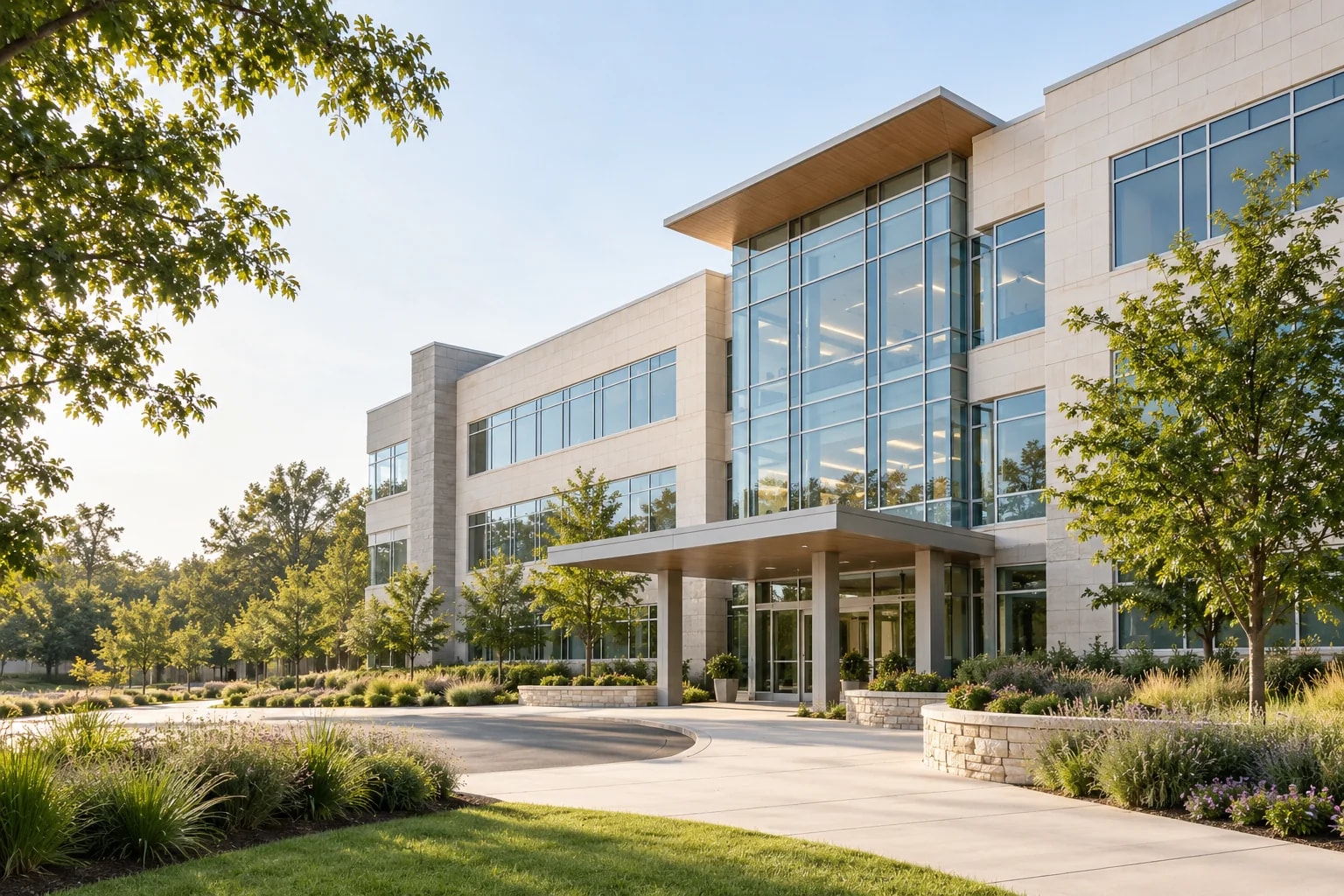 Modern specialty medical center exterior
