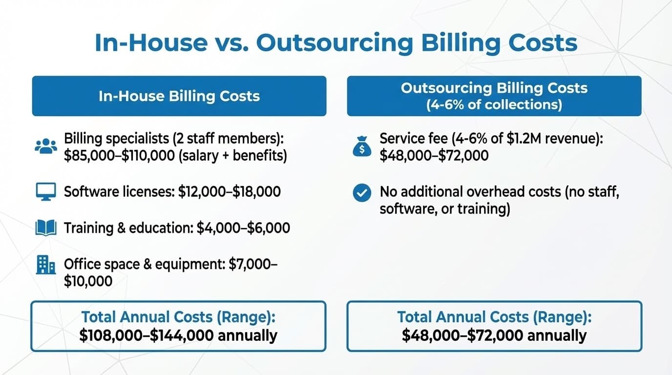 Outsourcing vs in-house billing cost