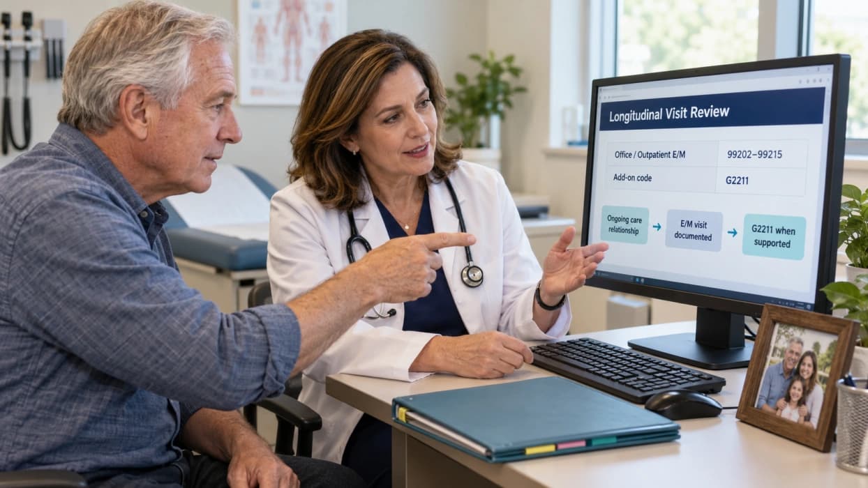 Family physician reviews longitudinal care