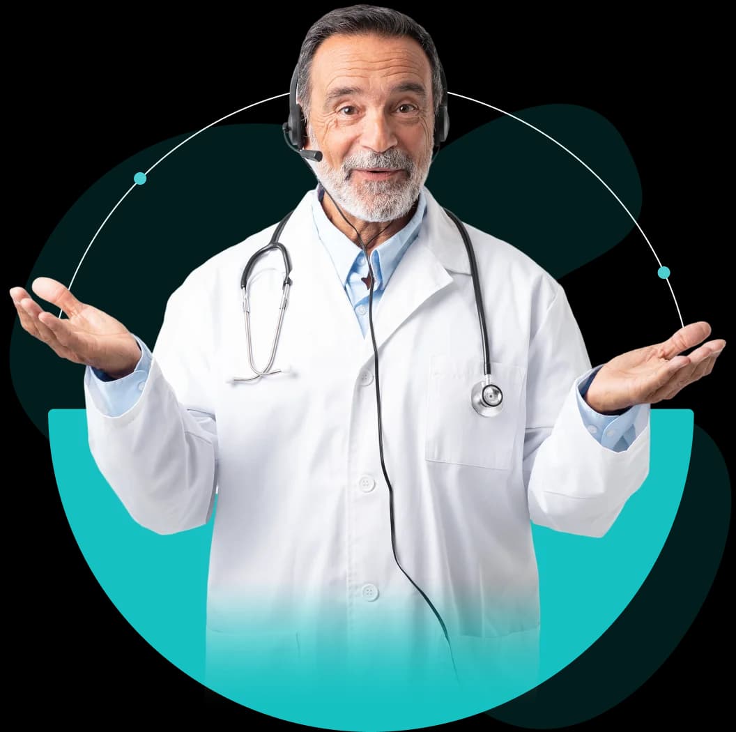 Dastify Solutions medical billing specialist wearing a headset, ready to answer your questions