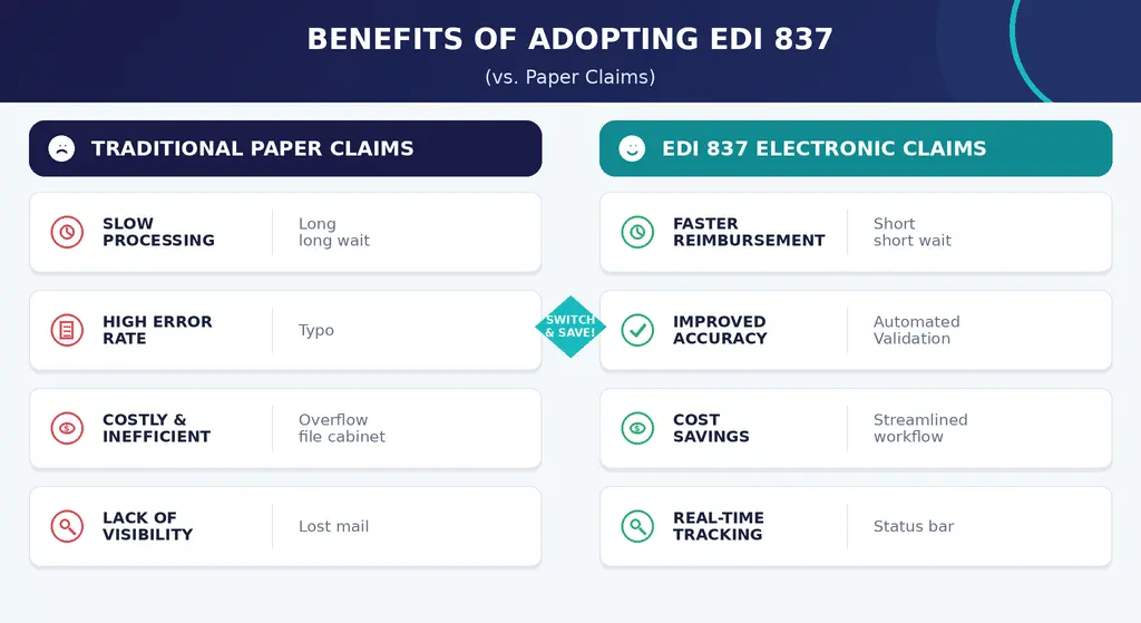 EDI 837 Healthcare Claims: Your Complete Guide to Electronic Claims Submission 5 Benefits of Adopting EDI 837