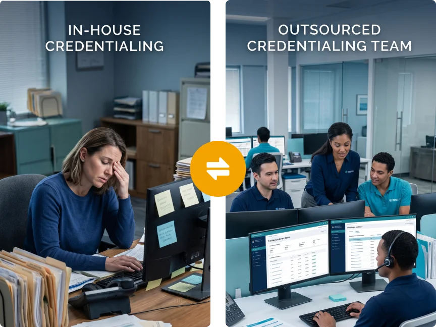 Outsourced credentialing and billing